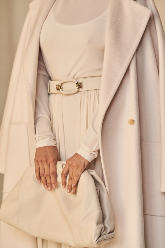 Victoria Barbara in all White Max Mara Look