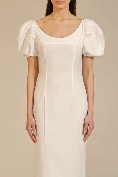 Khaite The Allison Dress in White