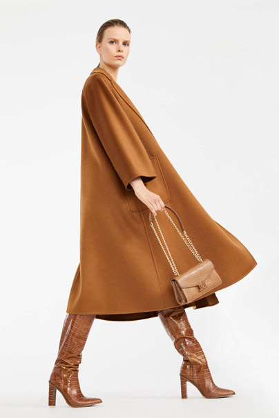 Max Mara Cashmere Coat in Tobacco