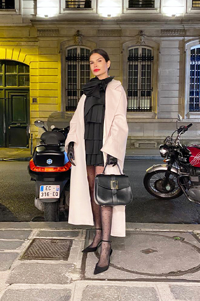 Victoria Barbara Paris Fashion Week 2020 Street Style in Balmain