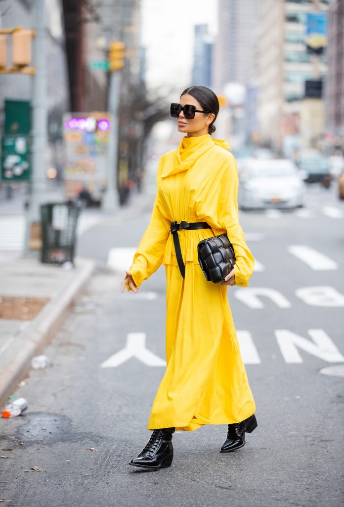 Victoria Barbara at NYFW 2020 in Yellow