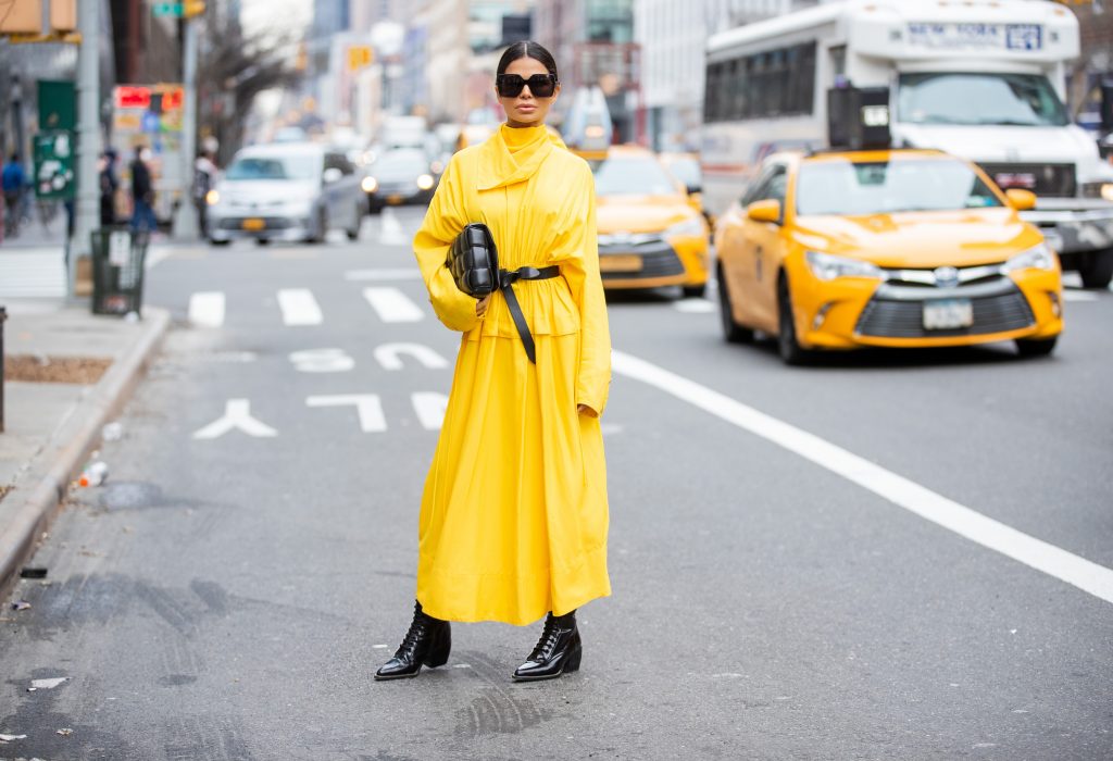 Victoria Barbara at NYFW 2020 in Yellow