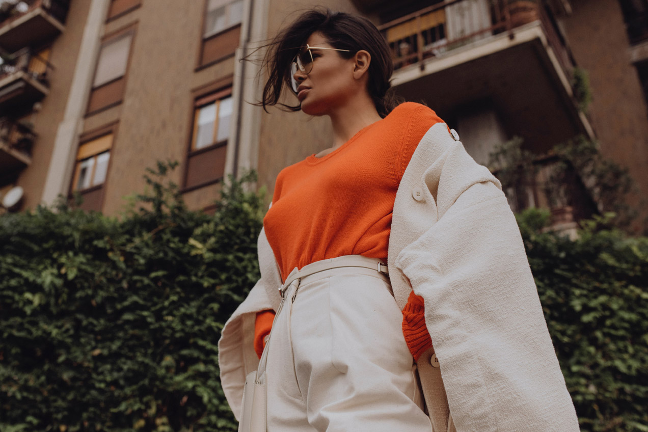 Victoria Barbara in Jil Sander at Milan Fashion Week 2019