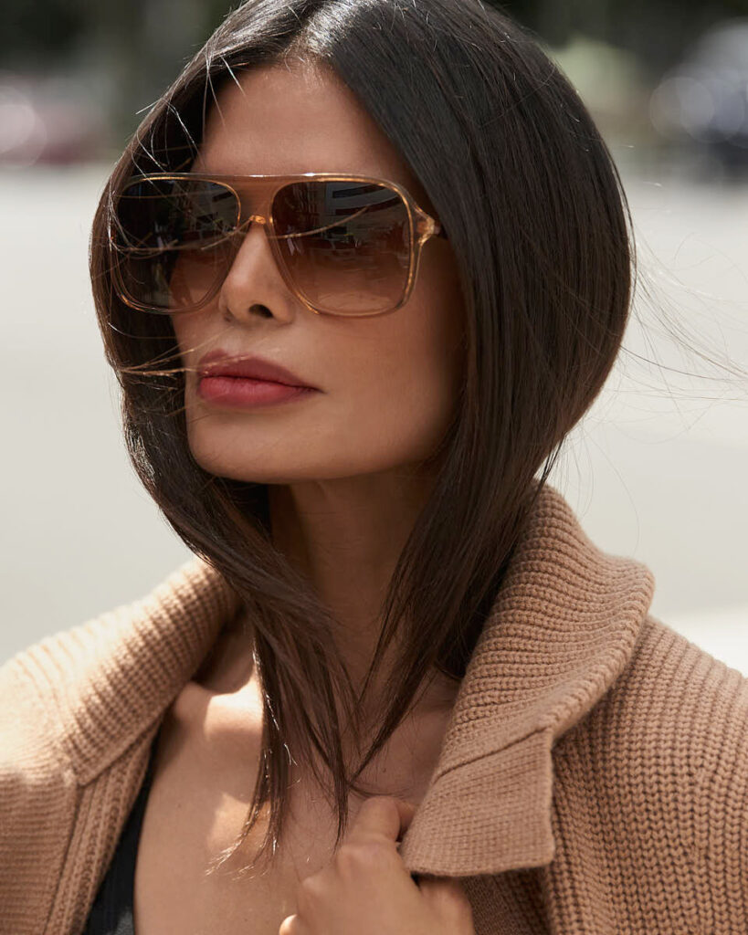 Victoria Barbara street style wearing Tom Ford at the New York Fashion Week 2021 Tom Ford SS22 fashion show