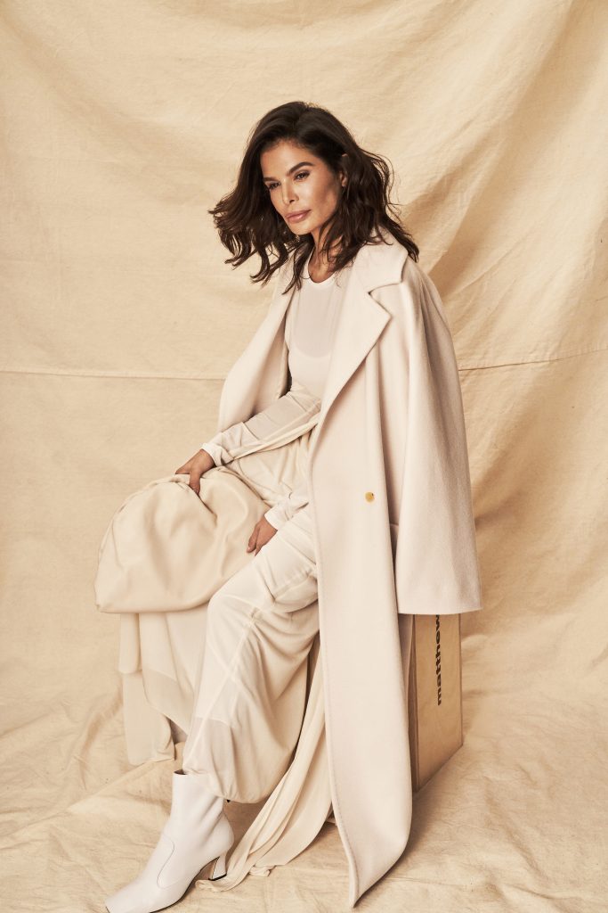 Victoria Barbara in all White Max Mara Look