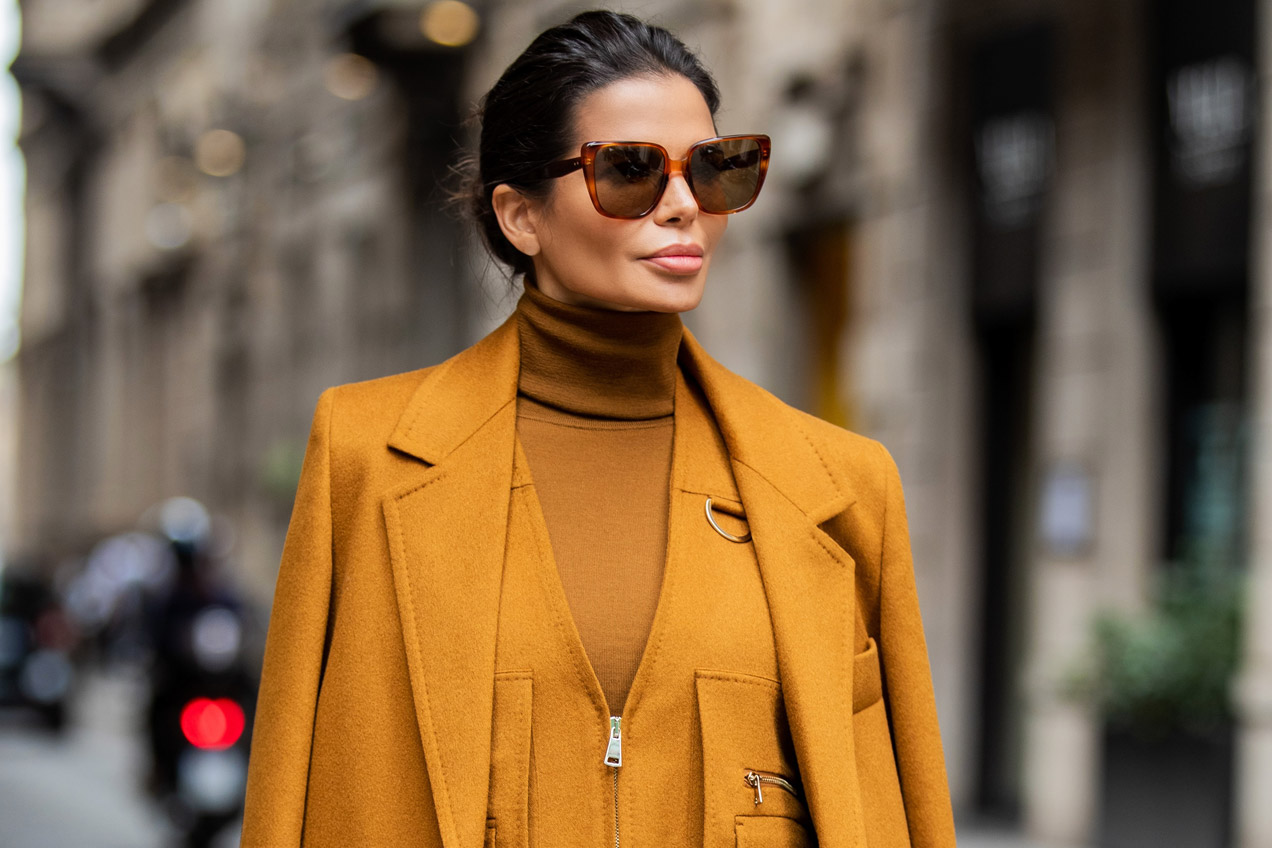 Victoria Barbara in Max Mara monotone outfit