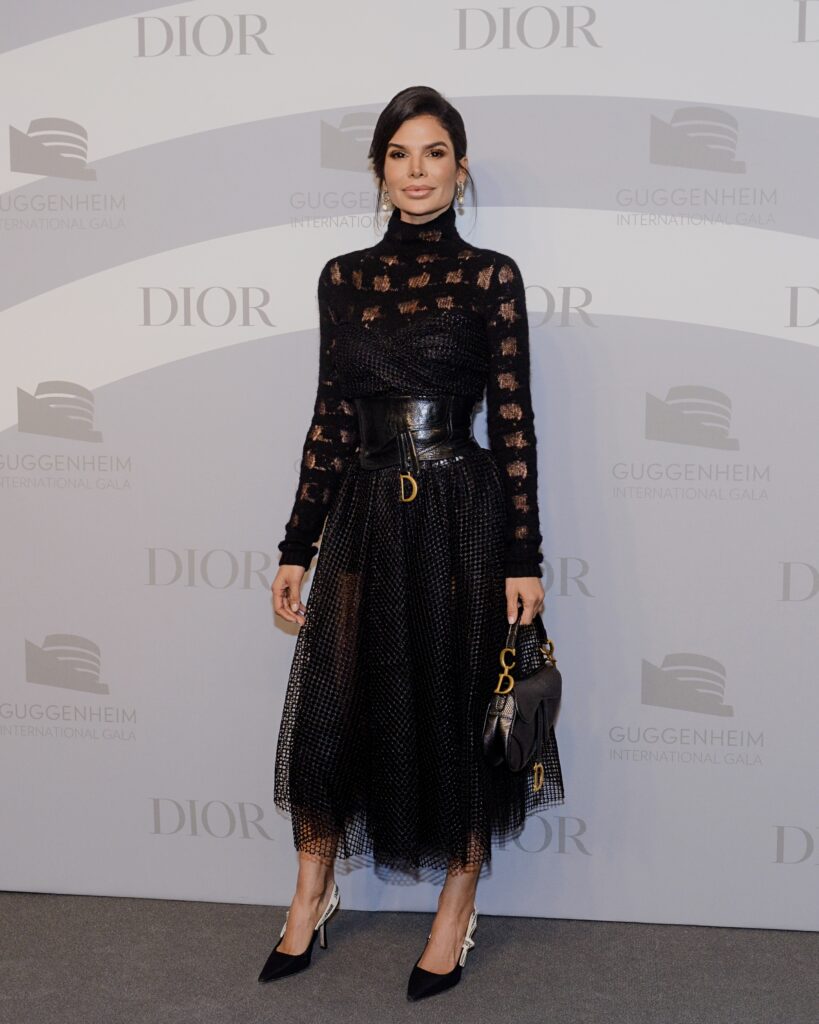 Victoria Barbara wearing Dior at the Guggenheim International Gala in New York
