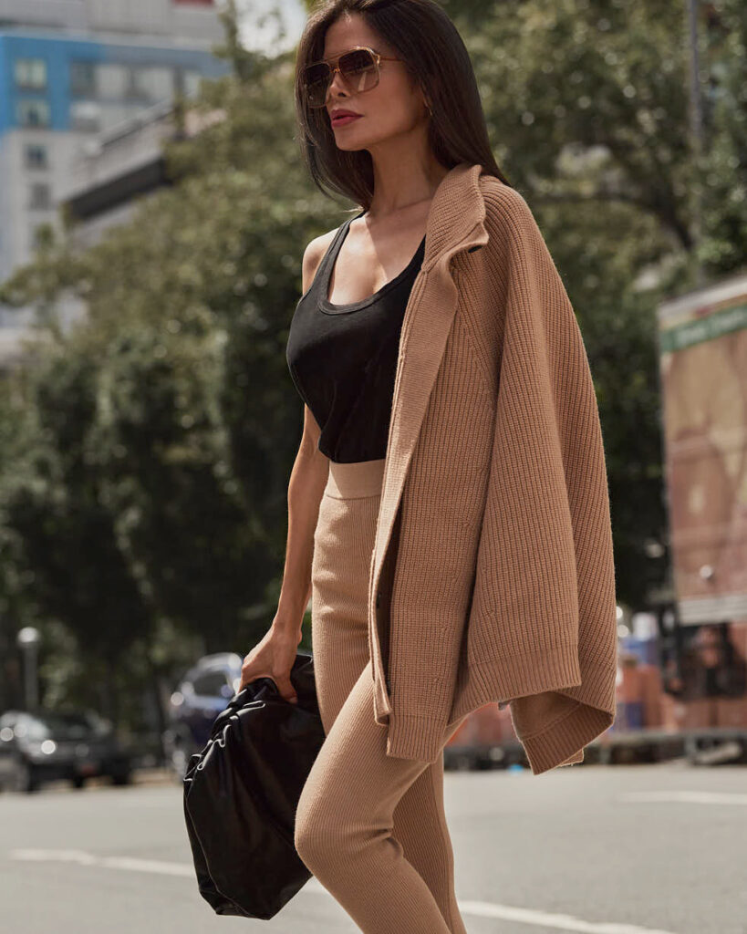Victoria Barbara close-up in Tom Ford at NYFW SS22