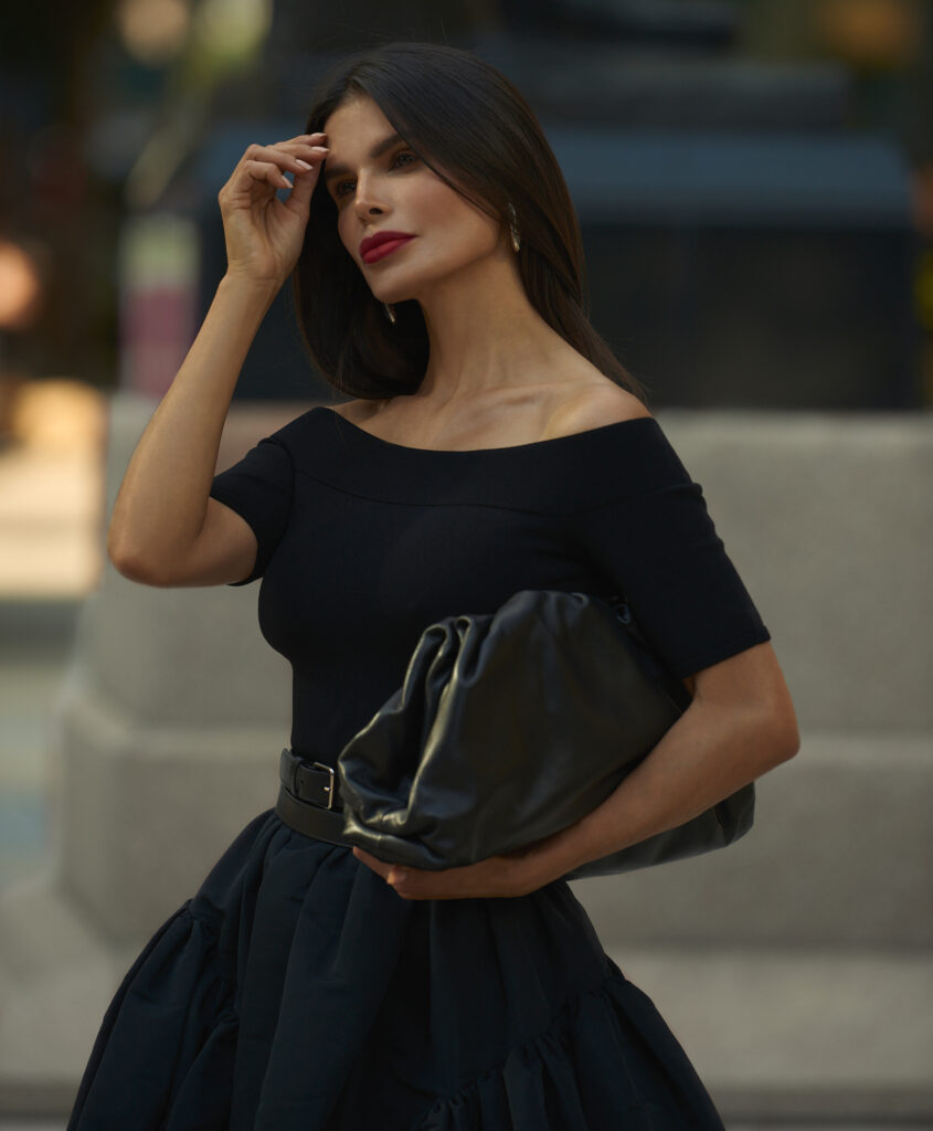 Victoria Barbara in McQueen at New York Fashion Week