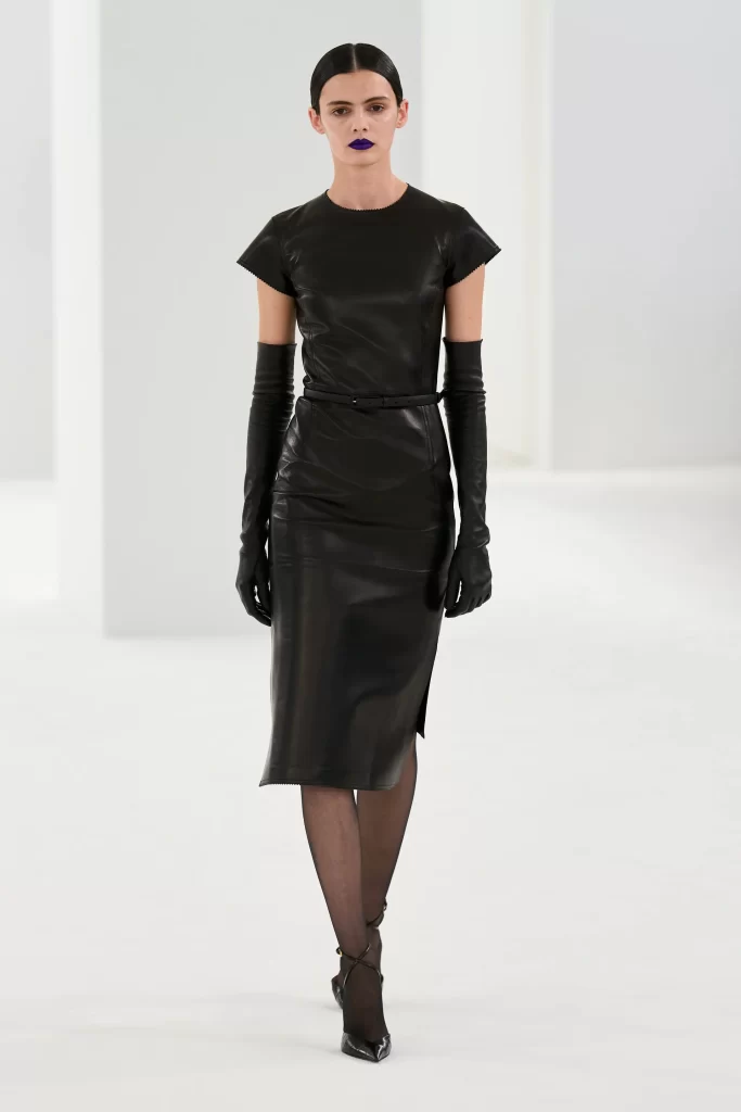 Minimalism sharpened into a second-skin silhouette — clean, direct, and unapologetic at Tom Ford Fall Winter 2026 runway show