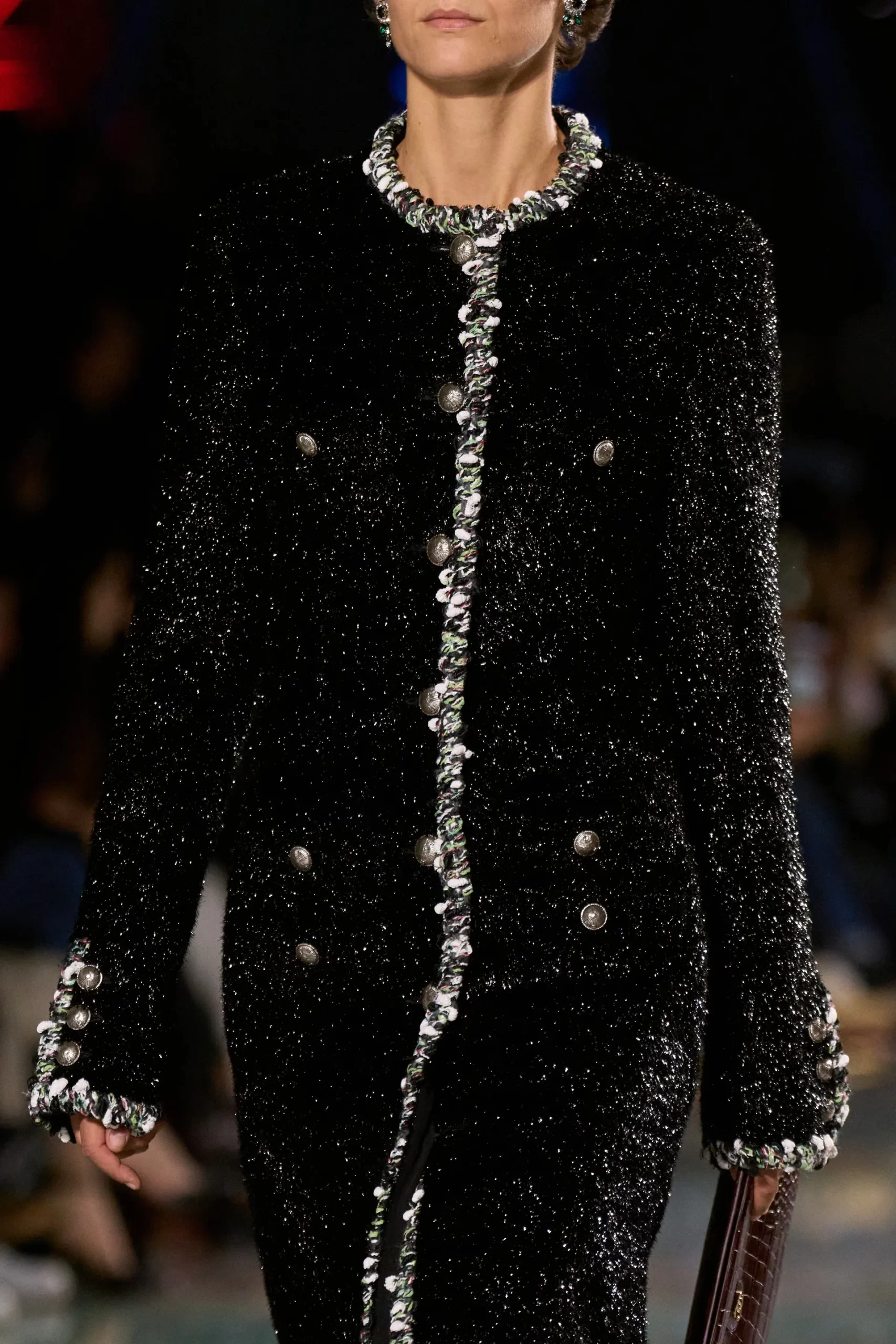Chanel Fall Winter 2026 accessories detail tweed high-shine