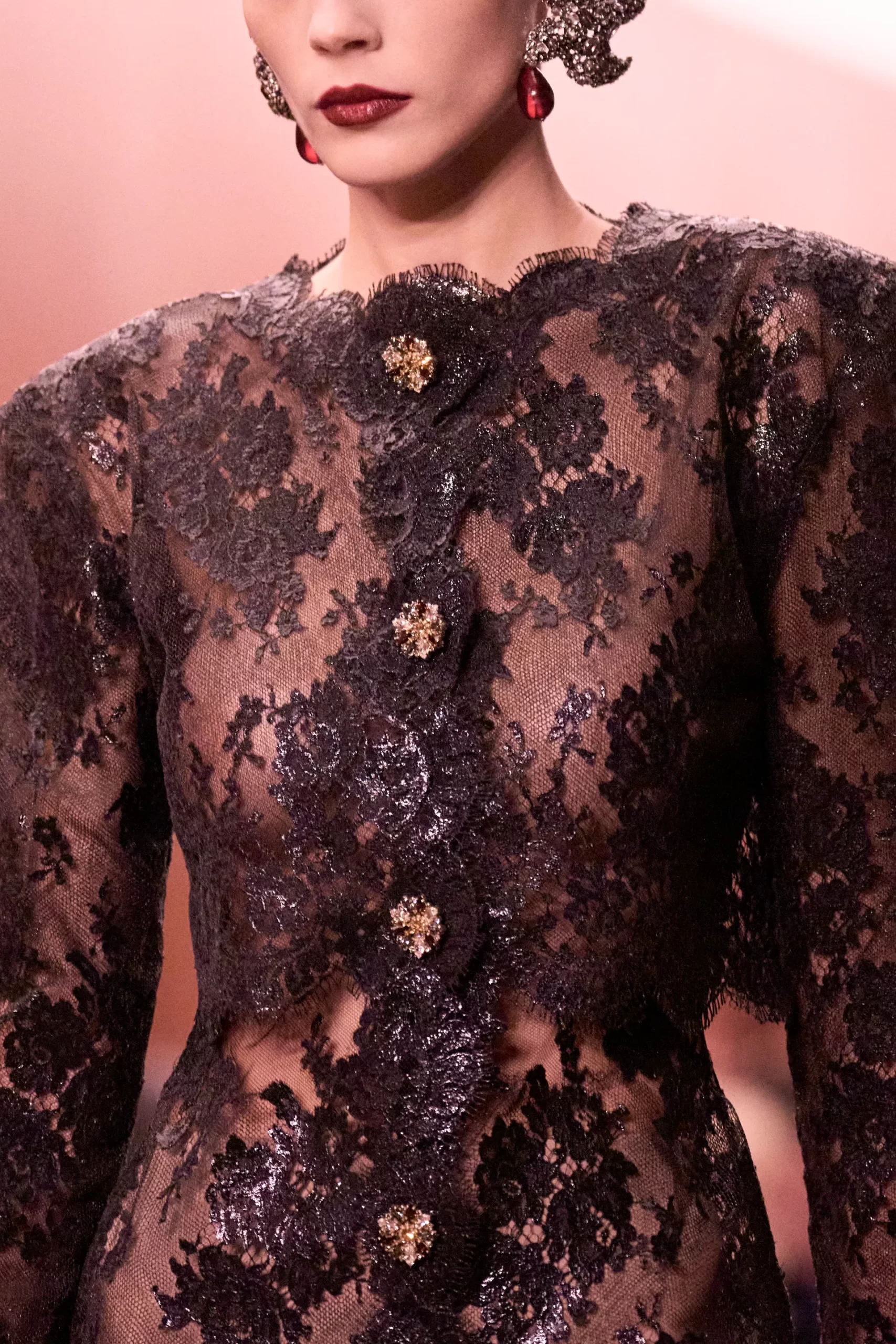 Saint Laurent Fall Winter 2026 accessories detail lace