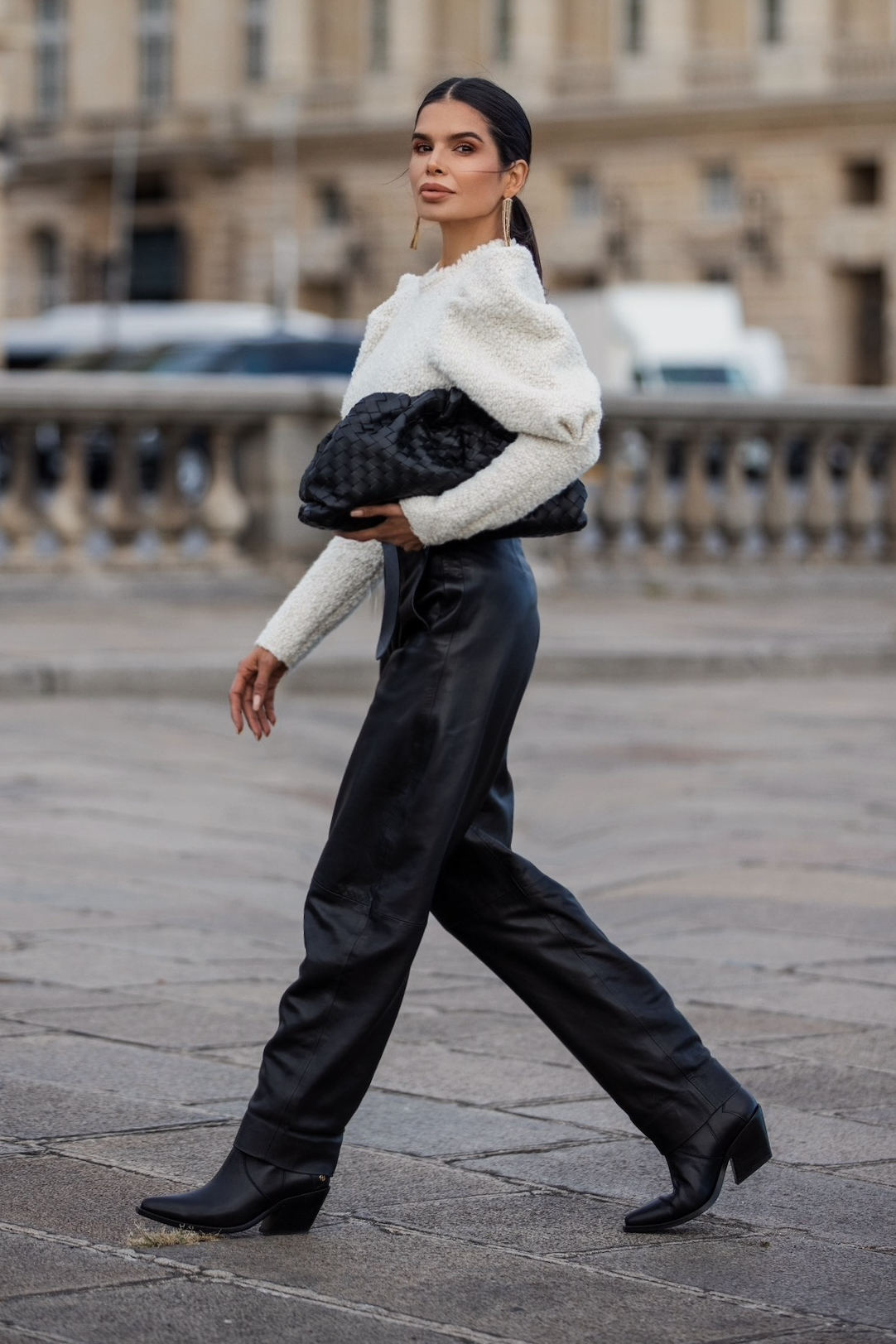 Victoria Barbara outside the Isabel Marant show during Paris Fashion Week.