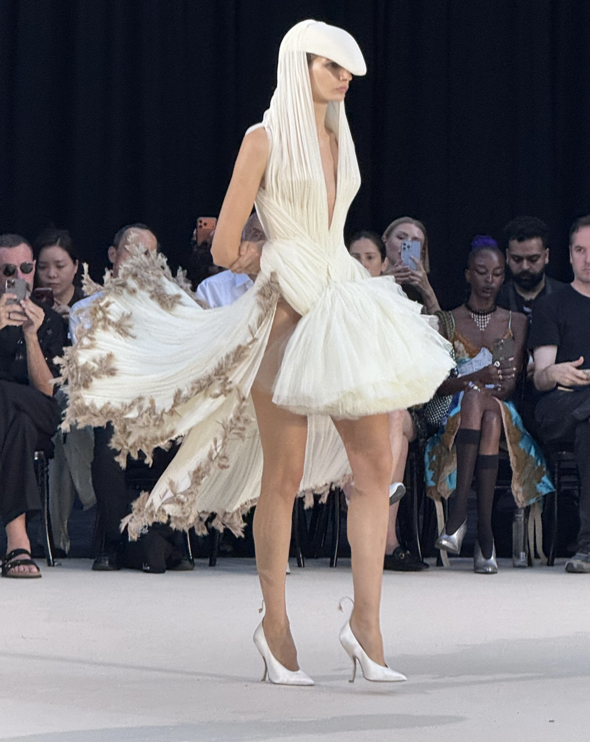 Ivory sculptural couture gown from Ashi Studio Fall/Winter 2026–2027 Haute Couture designed by Mohammed Ashi