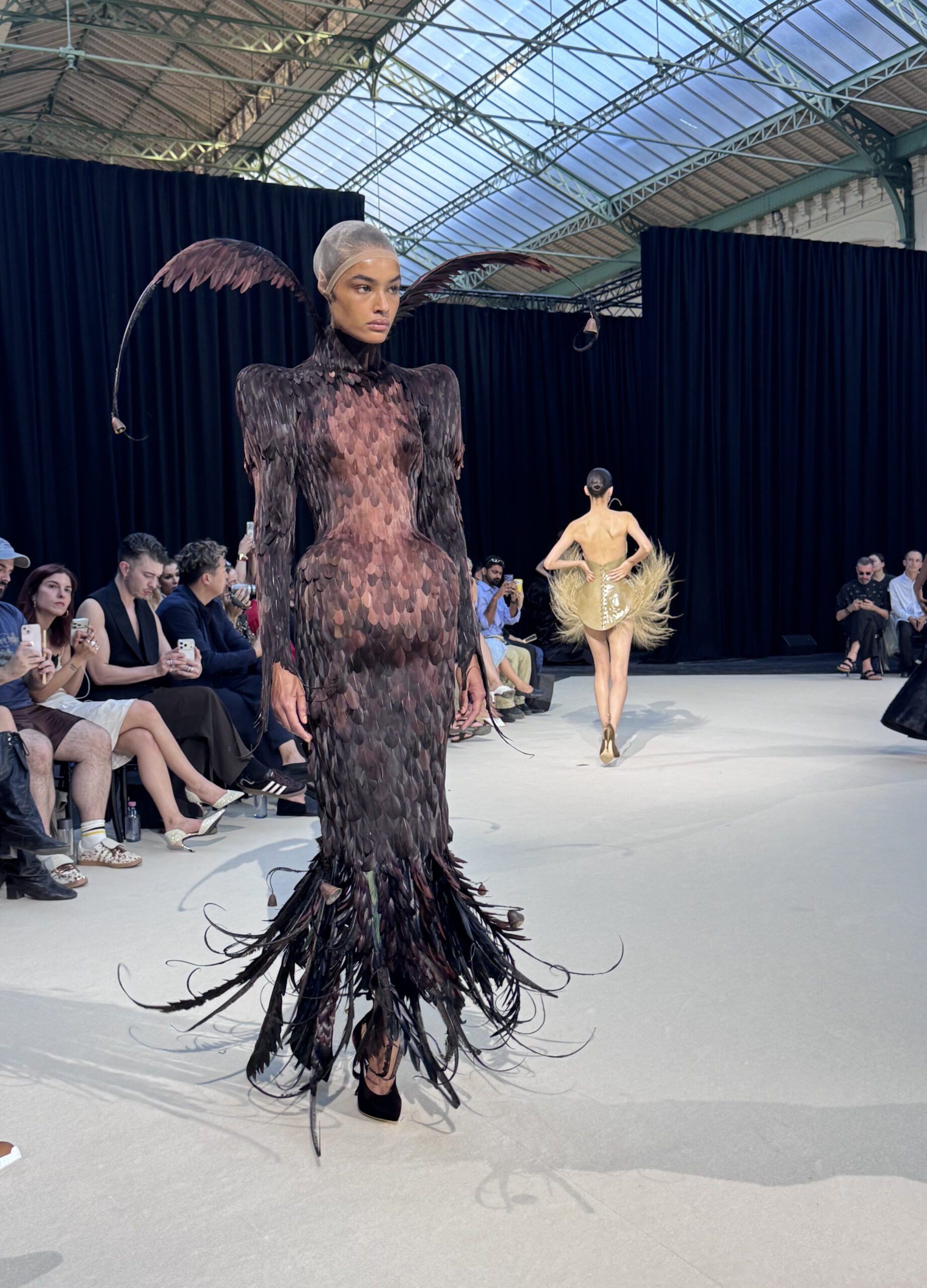 Feathered couture design from Ashi Studio Fall/Winter 2026–2027 Haute Couture presented during Paris Haute Couture Week