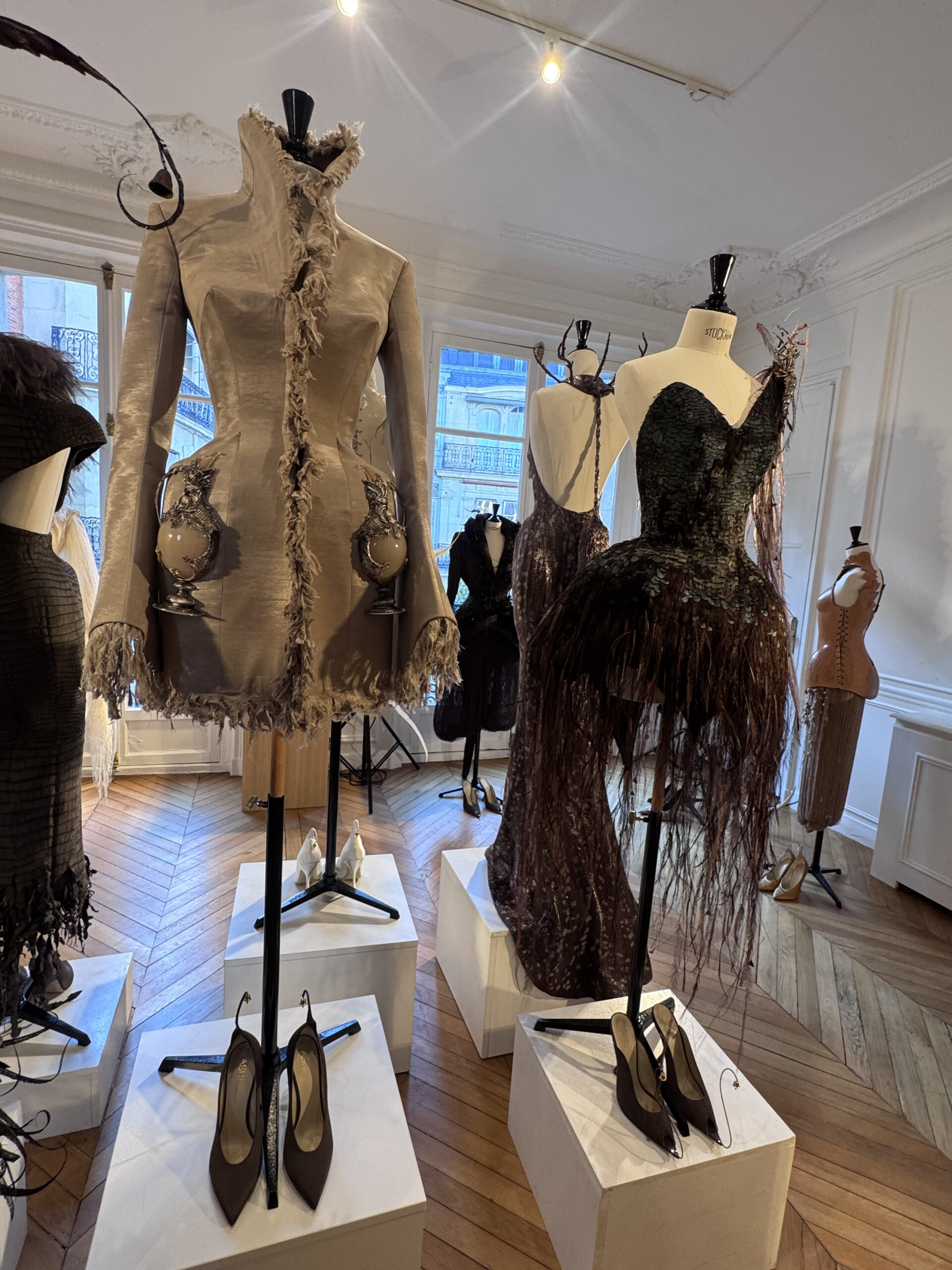 Selection of Ashi Studio Fall/Winter 2026–2027 Haute Couture designs displayed during the presentation after the runway show