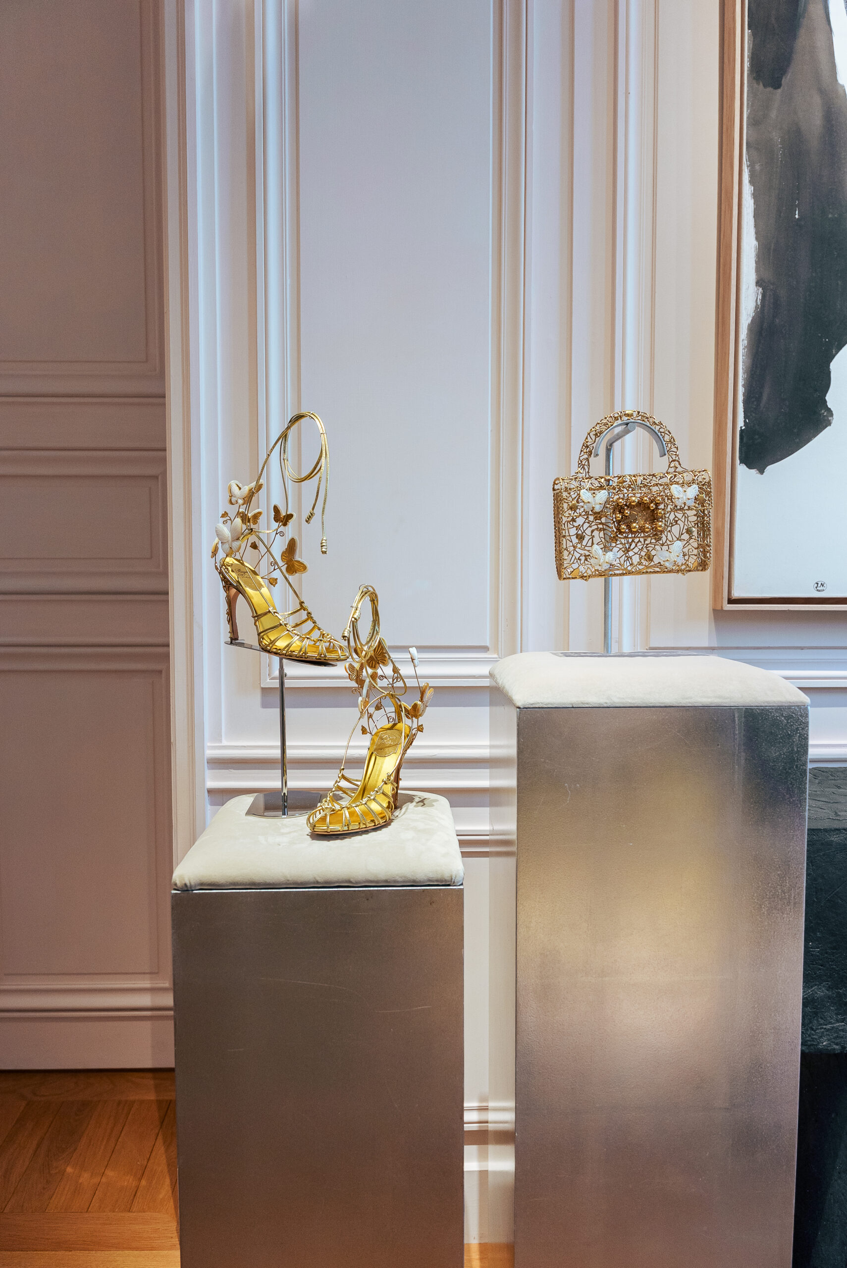 Roger Vivier Pièce Unique butterfly heels and jeweled handbag Fall Winter 2026–2027