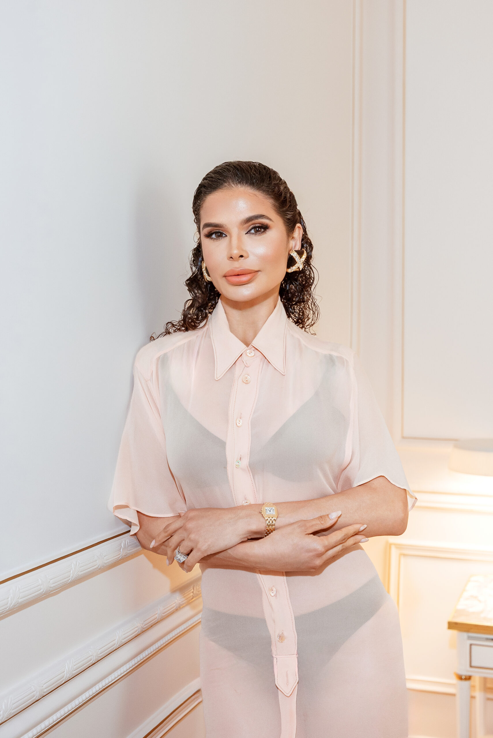 Portrait of Victoria Barbara wearing vintage Jean Paul Gaultier during Paris Haute Couture Week Fall/Winter 2026–2027